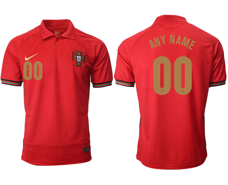 Men 2021 European Cup Portugal home aaa version red customized Soccer Jersey->customized soccer jersey->Custom Jersey